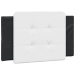 vidaXL Cadre de lit avec lumières LED noir blanc 100x200 cm similicuir