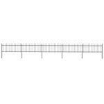 vidaXL Clôture de jardin avec dessus en lance Acier 8 5x0 8 m Noir
