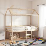 vidaXL Lit haut sans matelas 90x200 cm bois de pin massif