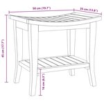 vidaXL Table d'appoint de salle de bain 50x35x45cm bois de teck solide