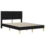 vidaXL Cadre de lit avec matelas Noir 120 x 200 cm Tissu