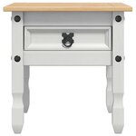 vidaXL Table d'appoint avec tiroir Blanc 50 x 50 x 50 cm Pin massif