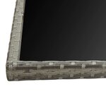 vidaXL Ensemble à manger d’extérieur 11Pièces et coussins poly rotin Gris