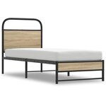 vidaXL Cadre de lit sans matelas 80x200cm chêne fumé bois d'ingénierie