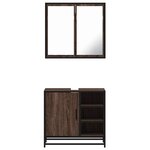 vidaXL Ensemble de meubles de salle de bain 2 Pièces Chêne marron