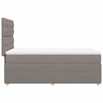 vidaXL Sommier à lattes de lit avec matelas Taupe 90x200 cm Tissu