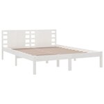 vidaXL Cadre de lit sans matelas blanc 150x200 cm bois massif