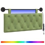 vidaXL Tête de lit suspendue Vert clair Velours
