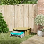 vidaXL Tondeuse à gazon robotisée   garage de 70x80x38 cm  en bois de pin traité