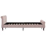 vidaXL Cadre de lit sans matelas Rose Velours 120x200 cm