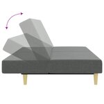 vidaXL Ensemble de canapés 2 Pièces gris foncé tissu