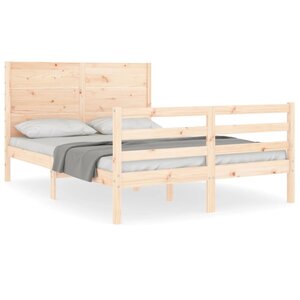 vidaXL Cadre de lit sans matelas bois massif