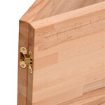vidaXL Dessus de bureau 200x55x2 5 cm bois massif de hêtre
