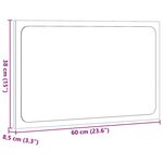 vidaXL Miroir de salle de bain avec lumière LED chêne artisanal