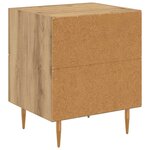 vidaXL Cabinet de chevet 2 Pièces Chêne artisanal 40 x 35 x 47 5 cm