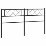 vidaXL Tête de lit de remplacement métal noir 180 cm