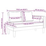 vidaXL Chaise longue avec coussins bleu tissu