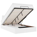 VidaXL Cadre de lit ottoman avec matelas blanc 120x200 cm similicuir