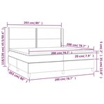 vidaXL Sommier à lattes de lit avec matelas Noir 200x200 cm Tissu