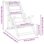 Chaises de plage pliantes vidaXL 2 Pièces Taupe en bois d'acacia et Textilène