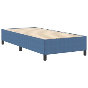 vidaXL Cadre de lit Bleu 100 x 200 cm Tissu en velours côtelé