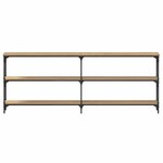 vidaXL Table console avec étagère chêne artisanal 200 x 29 x 75 cm