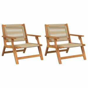 vidaXL Mobilier de jardin 2 Pièces Beige 78 x 67 x 73cm