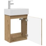 vidaXL Meuble de salle de bain avec robinet Chêne artisanal