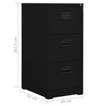 vidaXL Classeur Noir 46x62x102 5 cm Acier