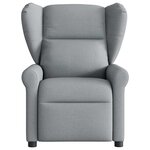 vidaXL Fauteuil de massage inclinable électrique gris clair tissu