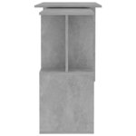 Bureau table poste de travail meuble d'ordinateur informatique étude d'angle 200 x 50 x 76 cm bois d’ingénierie gris 02_0023688