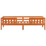 vidaXL Cadre de lit sans matelas cire marron 90x200 cm bois pin massif