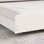 vidaXL Cadre de lit Blanc 90 x 190 cm Bois de pin massif