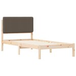 vidaXL Cadre de lit avec tête de lit rembourrée Taupe 80 x 200 cm
