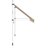 vidaXL Auvent rétractable manuel 400 cm Rayures oranges et blanches