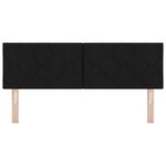 vidaXL Tête de lit avec des lumières à LED Réglable Noir 144 cm tissu