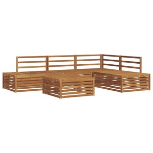vidaXL Ensemble de canapés d'extérieur 5 Pièce Naturel