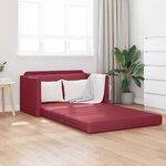 vidaXL Canapé-Lit Rouge bordeaux 124 x 71 x 78 cm Cuir artificiel