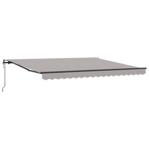 vidaXL Auvent Rétractable Gris clair 400 ×350 cm tissu