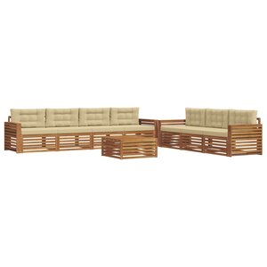 vidaXL Ensemble de canapés d'extérieur 8 Pièces Naturel et Beige
