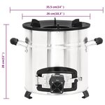 vidaXL Poêle à bois avec ventilateur USB Argenté 35 5x26x28 cm Inox