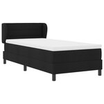 Lit Box Spring avec Matelas vidaXL Noir 90x190 cm Tissu