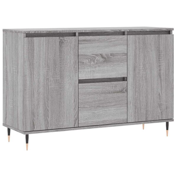vidaXL Buffet sonoma gris 101 5x35x70 cm bois d'ingénierie