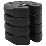 vidaXL Poids pour belvédère 4 Pièces Noir 220x50 mm Béton