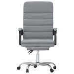Fauteuil de bureau massage inclinable de bureau informatique étude clair tissu gris 02_0025386