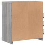 vidaXL Buffet avec lumières LED sonoma gris 60 5x37x67 cm