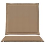 vidaXL Coussins de siège et de dos 4 Pièces Taupe 47 x 45 x 2 cm