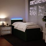 vidaXL Sommier à lattes de lit avec matelas Vert foncé 100x200 cm