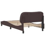 vidaXL Cadre de lit sans matelas marron foncé 100x200 cm tissu