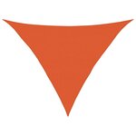 vidaXL Voile d'ombrage 160 g/m² triangulaire orange 5x5x6 m PEHD